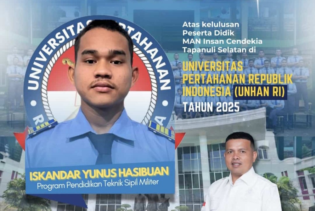 Luar Biasa, Siswa MAN IC Tapsel Kembali Tembus Masuk Unhan RI