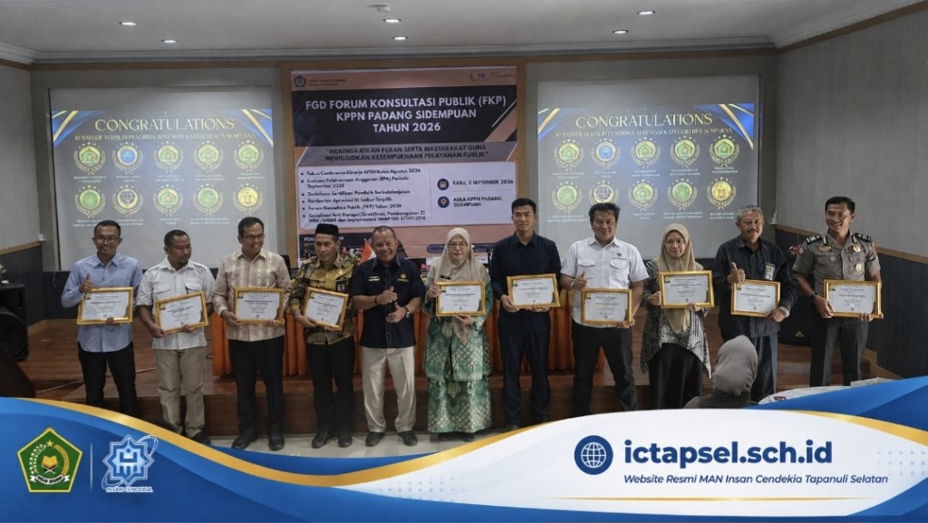 MAN IC Tapsel Raih IKPA Sempurna 100, Perkuat Tata Kelola Anggaran yang Akuntabel