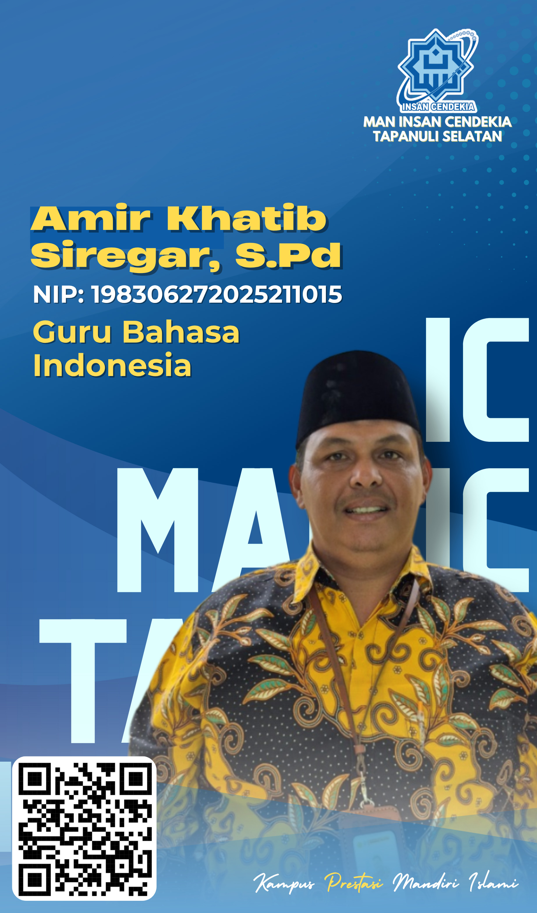 Foto Amir Khatib Siregar, S.Pd